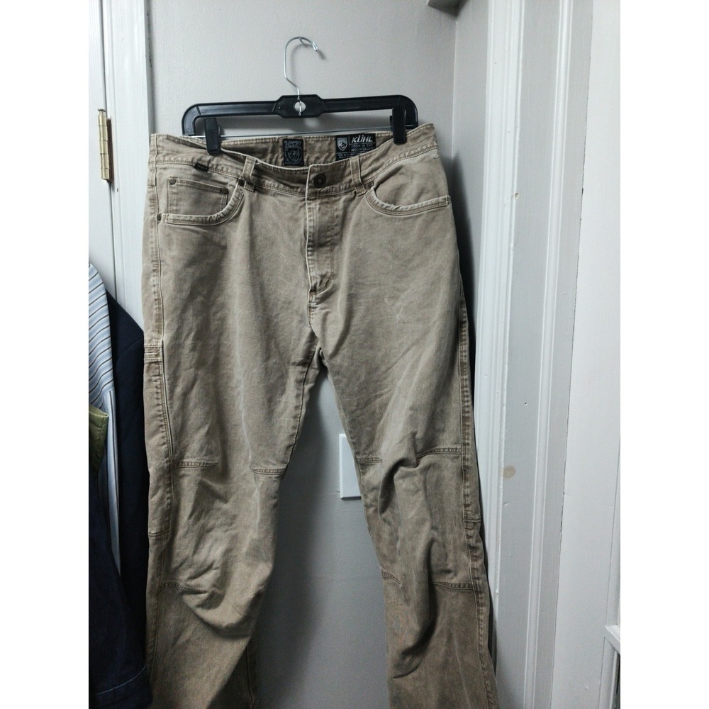 Kuhl RYDR Pants Ryder Men's Tag Size 34x32 Vintage Patina Dye 6 Pocket Brown